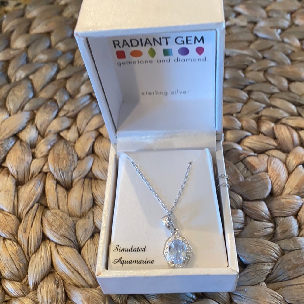 Sterling silver gemstone necklace